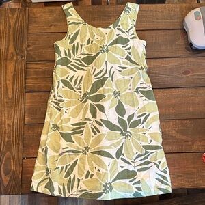 Nicole Miller Leafy Green and Cream Blouse